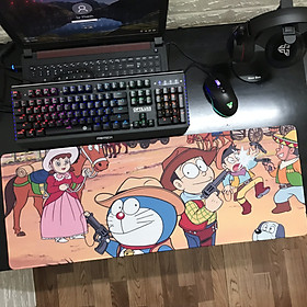 Miếng Lót Chuột, Bàn Di Chuột, mouse padDoraemon cỡ lớn (80x30x0.3) hàng nhập khẩu