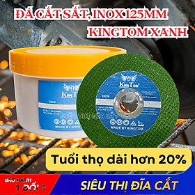 Đá Cắt KingTom Xanh 125x1.2x22mm - Hộp 50 Viên, Cắt Sắc Bén Và Hạn Chế Bụi