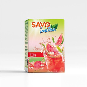 Trà SAVO Ice Tea Ổi Hồng Guava Ice Tea - Hộp 16 gói x 15g