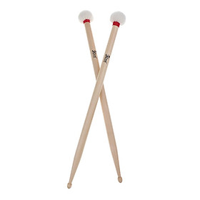 Durable 1 Pair 5B Jazz Drum Drumsticks Mallet Soft Cotton Hammer Drum Set Accessory for Drummer