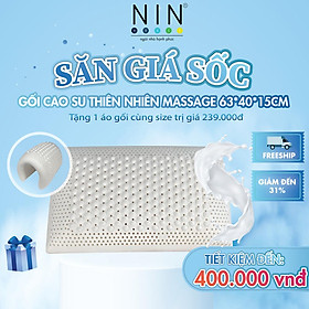 Mua Gối NIN House Massage cao su thiên nhiên nguyên khối hỗ trợ lưu thông tuần hoàn máu kích thước 63x40x15cm