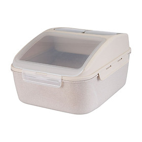 Mua Thùng đựng gạo 12KG bằng nhựa PP cao cấp NULEEN màu Be| Index Living Mall - Phân phối độc quyền tại Việt Nam