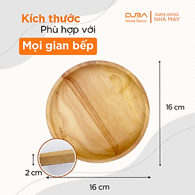 Khay gỗ decor, dĩa gỗ cao su, đĩa đựng đồ ăn chuẩn an toàn xuất khẩu Hàn Quốc - DUBA