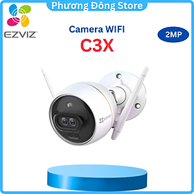 CAMERA WIFI NGOÀI TRỜI EZVIZ C3X 2M BẢN MẮT KÉP TÍCH HỢP AI, ĐÀM THOẠI 2 CHIỀU, BAN ĐÊM CÓ MÀU - HÀNG CHÍNH HÃNG