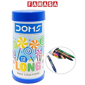 Hộp 12 Bút Sáp Màu Long Wax Crayons - DOMS 8739