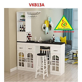Hình ảnh Quầy bar mini kết hợp tủ rượu VKB013A ( không kèm ghế) - Nội thất lắp ráp Viendong Adv