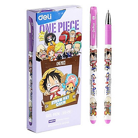 [TẶNG HỒ KHÔ] Hộp 12 bút gel Deli One Piece - Vua Hải Tặc G13 nét 0.5mm - nhanh khô lâu hết mực viết đều nét