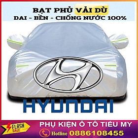 Bạt Phủ Ô Tô Vải Dù Hyundai I10, I20, I30, Accent, Santafe, Tucson, Kona, Avante, Elantra, Sonata