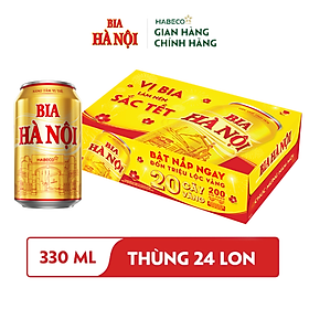 Bia Hà Nội Khuyến mại hè - Thùng 24 Lon 330ML