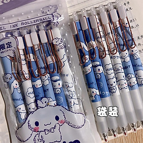 Set 6 cây bút mực gel đen nhanh khô 0.5mm hoạ tiết cinnamoroll dễ thương