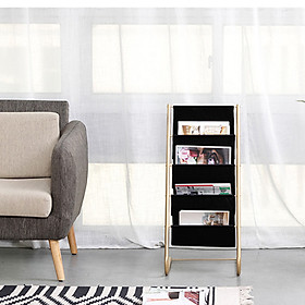 Giá Sách, Báo - Kệ Tạp Chí BK0023 Trang Trí Phòng Khách, Phòng Làm Việc, Phòng Nghỉ ... (38 x 40 x 81 cm)