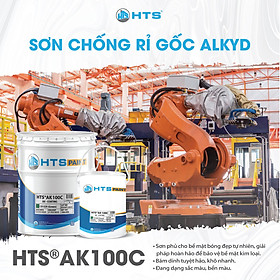 Sơn phủ Alkyd chống rỉ HTS AK100C thùng 18kg