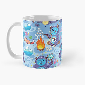 Cốc sứ hình Yeti đốt lửa trại