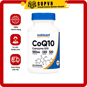 Nutricost CoQ10 120 Viên - Cải Thiện Tim Mạch và Sức Khỏe Tập Luyện