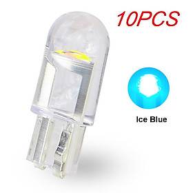 Set 10 đèn LED 12V W5W T10 6000K ánh sáng trắng/xanh lam đa năng cho ô tô