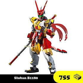 Đồ chơi Lắp ráp Ngộ không máy, Sluban 1180 Monkey King Cyber, Xếp hình thông minh, Mô hình nhân vật