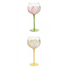 2x Goblet Stemware Glassware Drinks Glass for Celebrations Party