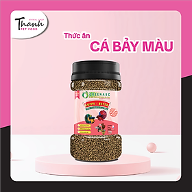 Thức ăn Cá 7 Màu nhãn hiệu GREENABC – Guppy và Betta – Độ đạm 40% giúp tăng trưởng nhanh, lên màu đẹp, đề kháng tốt  – Hộp 50g