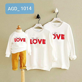 Áo nỉ thu đông mẫu chữ LOVE kèm ảnh thật - MÃ AGD1013