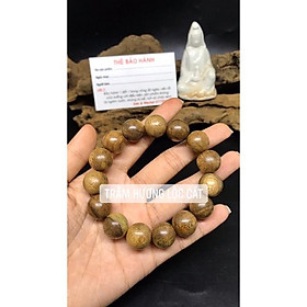VÒNG TAY TRẦM HƯƠNG THƠM VĨNH VIỄN 16mm TẶNG VÒNG TAY TRẦM HƯƠNG  MIX CHỈ NGŨ SẮC 6mm cho nữ