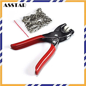 BỘ KÌM BẤM KHUY ÁO KÈM 100 CÚC BẤM TIỆN DỤNG - HÀNG NHẬP KHẨU