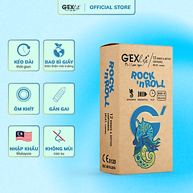 Bao cao su gân gai, hạt nổi, kéo dài thời gian G'EXlife Rock'nRoll