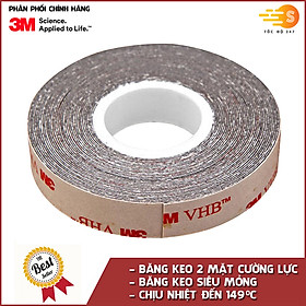 Hình ảnh Băng keo cường lực siêu mỏng 3m khổ 10mm x 33m VHB 5915-10