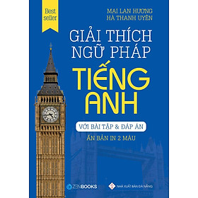 Hình ảnh Giải thích ngữ pháp tiếng Anh (Bìa xanh) - Phiên bản in màu - Tác giả  Mai Lan Hương - Hà Thành Uyên