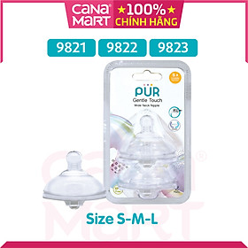 Set 2 núm ti cho bình cổ rộng Pur Milk Safe (size M) (9822)
