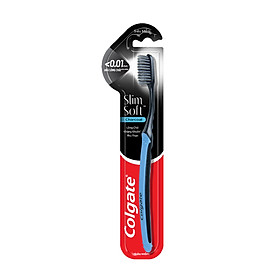 Bàn chải đánh răng Colgate than hoạt tính kháng khuẩn SlimSoft Charcoal mềm mảnh (Màu ngẫu nhiên)