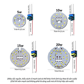 Vỉ mạch đèn Led 20w 15w 10w 5w mắt chip Led SMD2835 siêu sáng + nguồn driver AC220V Posson MLB-5-20x