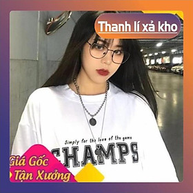 Áo thun, áo phông tay lỡ form rộng Unisex CHAMP, áo thun nam nữ