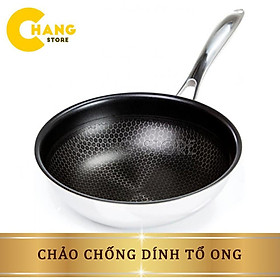 Mua Chảo chống dính sâu lòng vân đá tổ ong Hàn Quốc  dùng được cho mọi loại bếp + Tặng 1 khăn lau tay hình thú