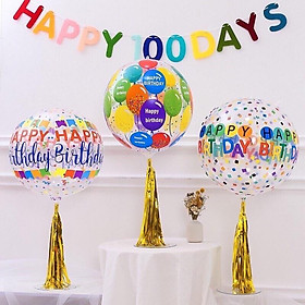 Bong bóng 4D in chữ Happy birthday trang trí sinh nhật, sự kiện cho bé trai, bé gái 22 inch nhiều màu - BOBABO