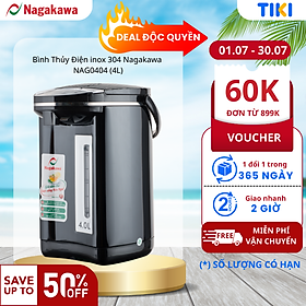 Bình Thủy Điện 3 Mức Nhiệt Nagakawa NAG0404 (4.0 Lít) - Hàng Chính Hãng