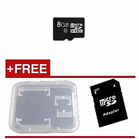 Mua Thẻ nhớ MicroSDHC 8GB Class 6 + Tặng kèm 01 hộp đựng thẻ và 01 adapter (Đen)