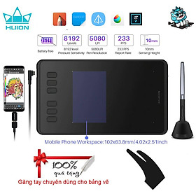 Quà Tặng Kèm - Bảng Vẽ Thiết Kế Đồ Họa Chuyên Nghiệp Huion H640P Hỗ Trợ Đa Nền Tảng PC,Laptop,Smartphone chạy cả trên Windows/Mac lẫn Điện Thoại Android - Hàng Chính Hãng. HUION Inspiroy H640P Drawing Tablets Graphics Pen Tablet with 8192 Pressure Levels