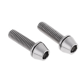 2 Pieces High Strength Titanium Alloy  M5x16 M5x18 M5x20mm Cycling  Bike Bolts Tapered Head Screws - Choose Colors & Size