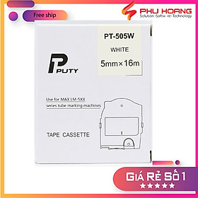 Mua Băng in nhãn tương thích Max LM-PT505W  rộng 5mm  dài 8m/cái  màu trắng