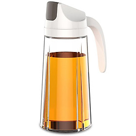 Bình thủy tinh cao cấp, Bình đựng dầu ăn, Nước mắm, xì dầu, gia vị tự động mở nắp khi rót 630ml