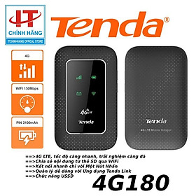 Bộ Phát Wifi Di Động 4G LTE 150Mbps Tenda 4G180 - Hàng Chính Hãng