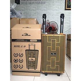 Mua Loa Vali Kéo Di Động Tặng Kèm 2 Micro Không Dây Karaoke Bluetooth K89 Âm Thanh Siêu Đỉnh 300W- Hàng chính hãng