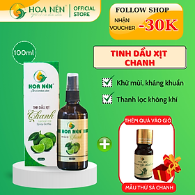 Chai xịt Tinh dầu Chanh Hoa Nén 100ml - Khử mùi, kháng khuẩn, thư giãn