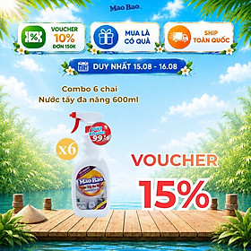 Combo 06 chai Nước Tẩy Đa Năng Mao Bao 600ml