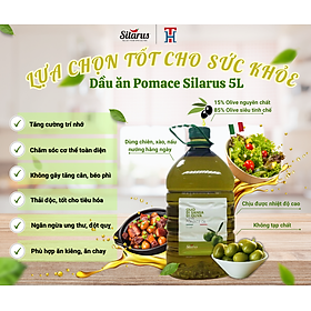 Dầu Olive Pomace Silarus Cao Cấp Chuyên Dùng Cho Gia Đình - Nhà Hàng 5 Lít