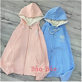 Áo khoác nỉ hoodie nam nữ thêu tim, chất nỉ mềm mịn, form rộng hàn quốc