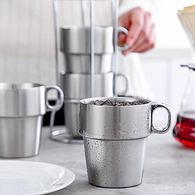 Hình ảnh Coffee Mug Portable Climbing BPA FREE,Stainless Steel,10oz,Plastic Handle