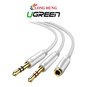 Mua Cáp chuyển AV 3.5mm sang 2 đầu mic và tai nghe Ugreen Audio Cable Aluminum Case 20cm AV140 - Hàng chính hãng