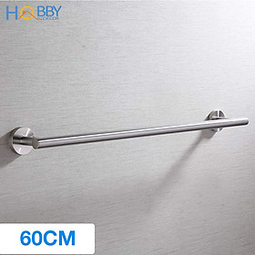 Thanh treo đồ quần áo inox 304 ngang 60cm mẫu khoan Hobby home decor GT60