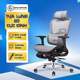 Ghế công thái học Nghia Furniture Mirai Pro, Ngả ghế 135 độ, tựa lưng 2D siêu tùy chỉnh, piston class 4, bảo hành 5 năm